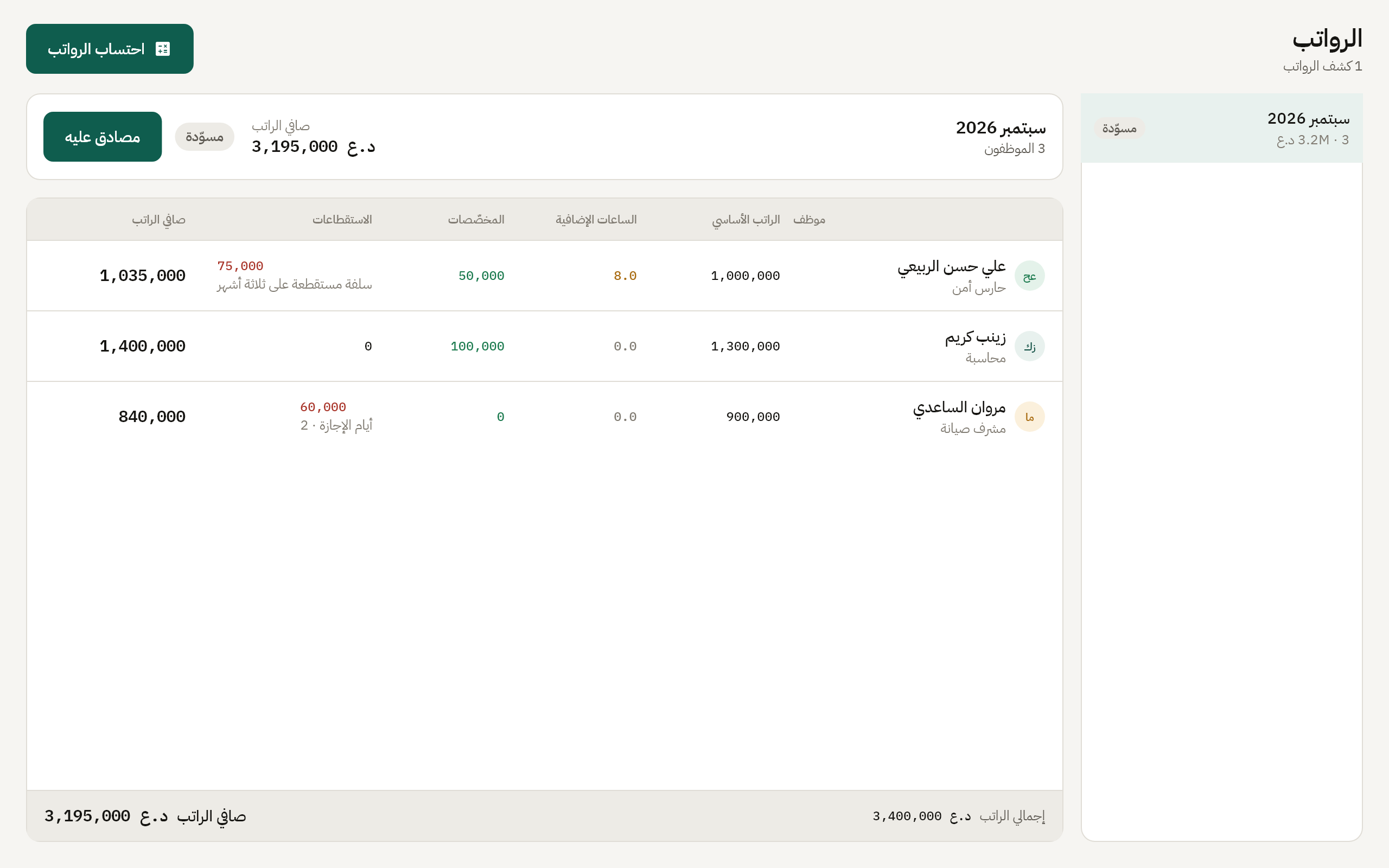 الرواتب